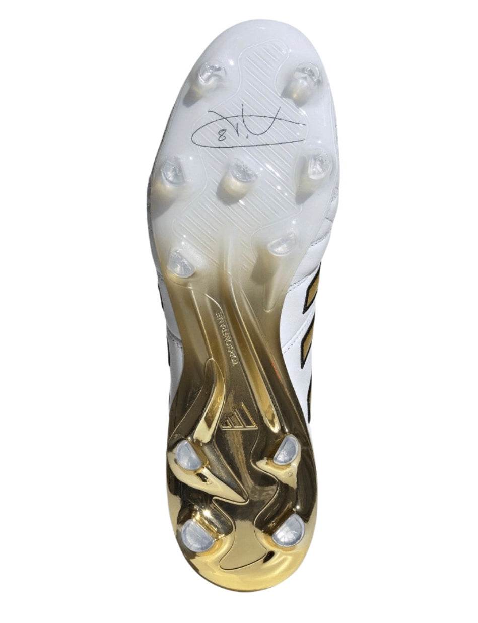 Adidas 11PRO Toni Kroos FG 'White Gold Metallic' Soccer Cleats - rirexpress.com
