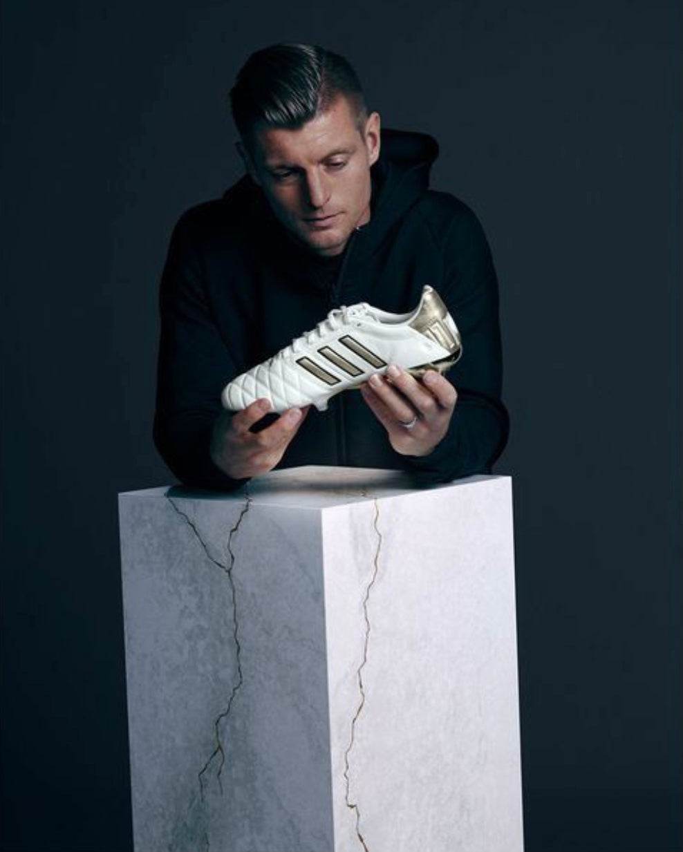 Adidas 11PRO Toni Kroos FG 'White Gold Metallic' Soccer Cleats - rirexpress.com