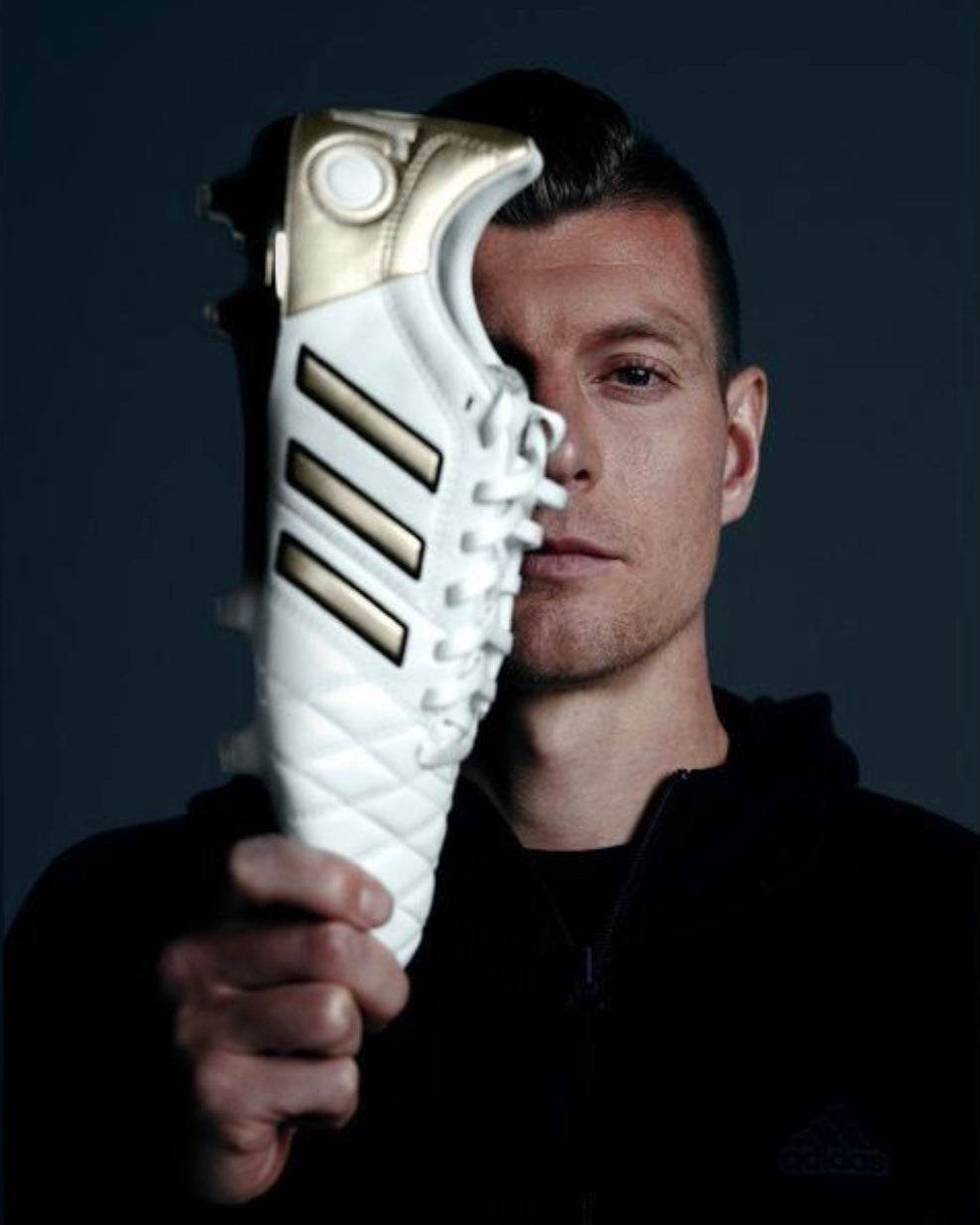 Adidas 11PRO Toni Kroos FG 'White Gold Metallic' Soccer Cleats - rirexpress.com