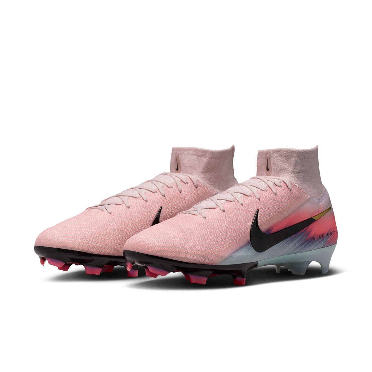 Nike Mercurial Soccer Cleats Mens 9.5 Pink Excellence Flyknit‎ Air Zoom Soleplate so beautiful it deserves a post on it main image 3