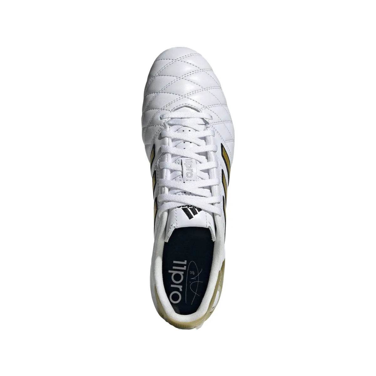 Adidas 11PRO Toni Kroos FG 'White Gold Metallic' Soccer Cleats - rirexpress.com