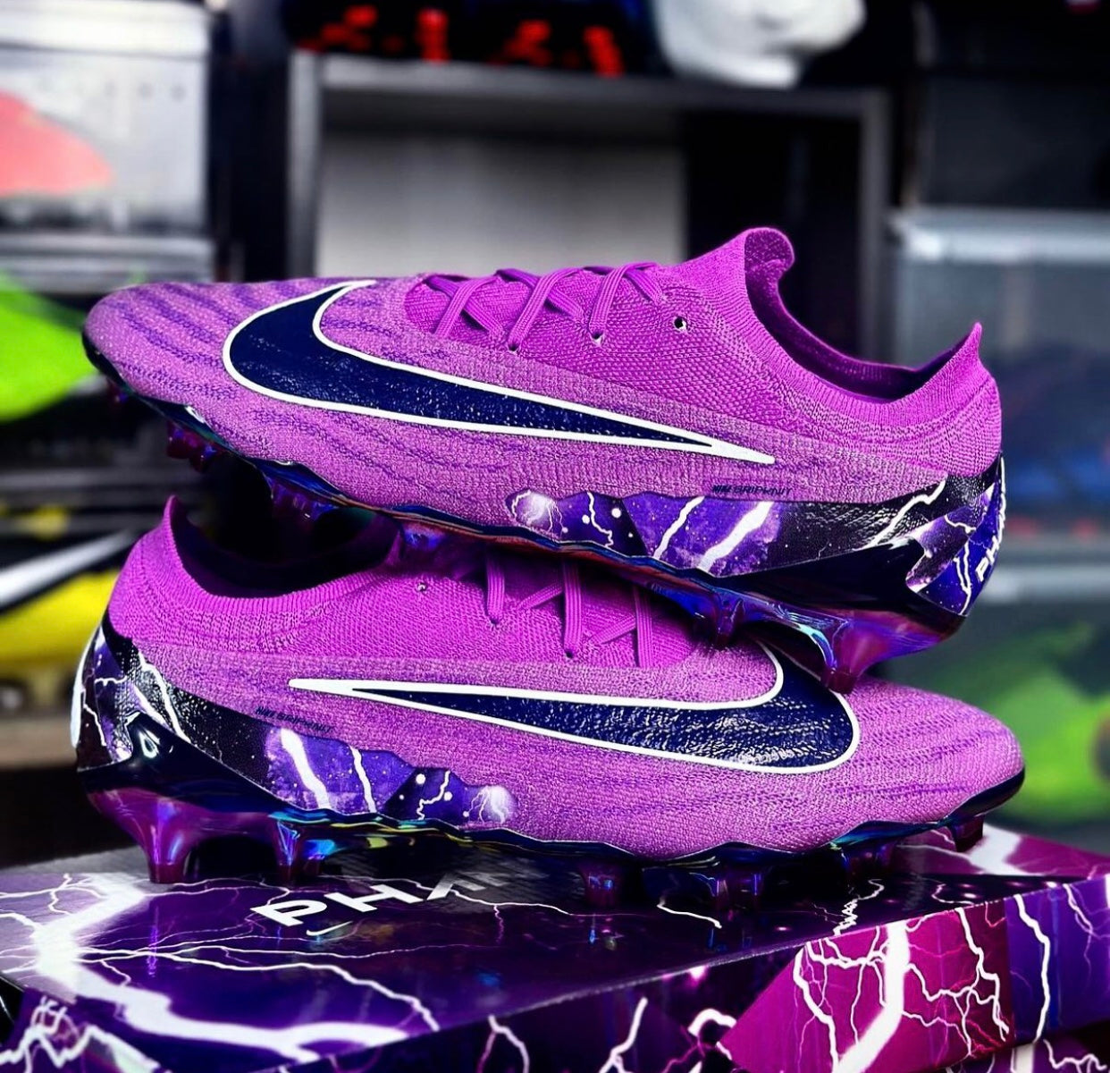 Unleash Your Power: Nike Phantom GX Elite SE FG Purple Lightning Limited Edition Soccer Cleats